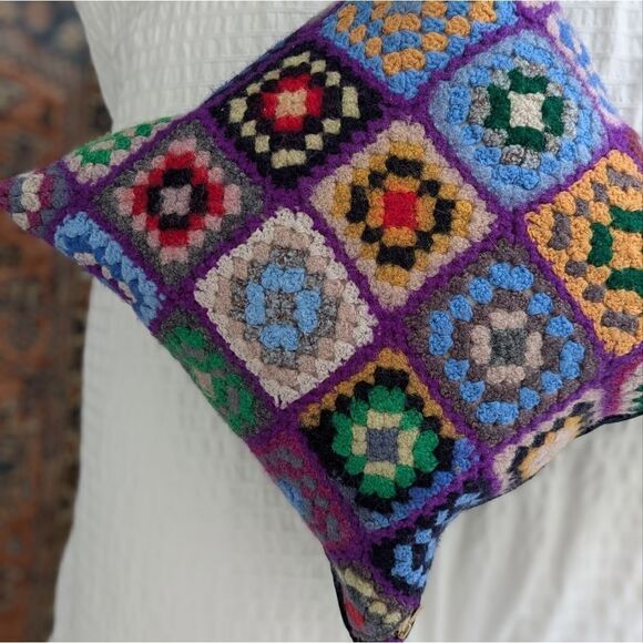 Granny Square Throw Pillow - Picture 9 of 10